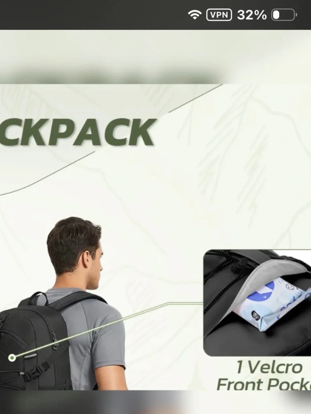 Tilymol black 25L travel/hike backpack